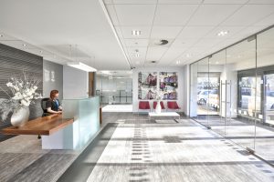 Newport serviced office - Excalibur House reception area